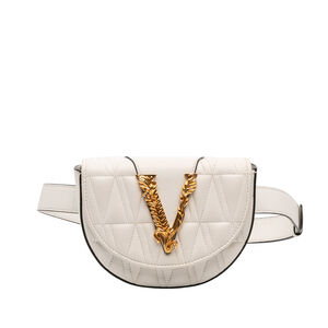 Pre-Loved Versace Quilted Nappa Virtus V Crossbody Belt Bag